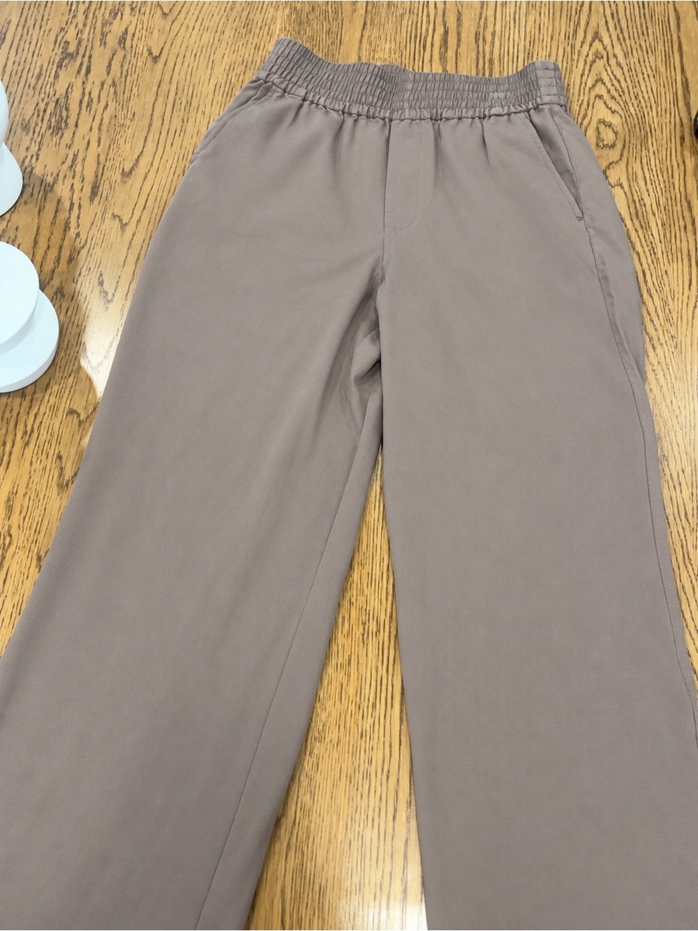 Madewell Wide-Leg Pants in Taupe